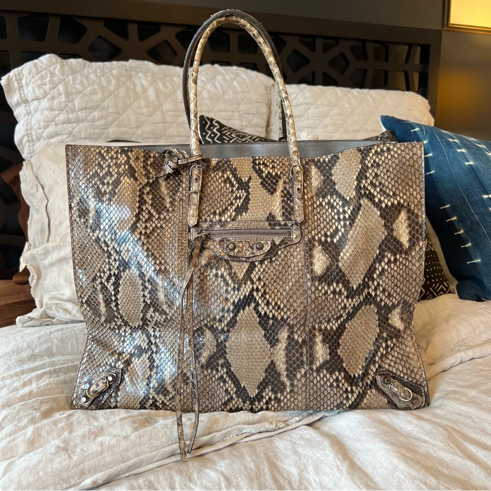 Balenciaga Python Papier A4 Bag
